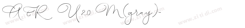 AR黑體U20 M(gray)字体转换